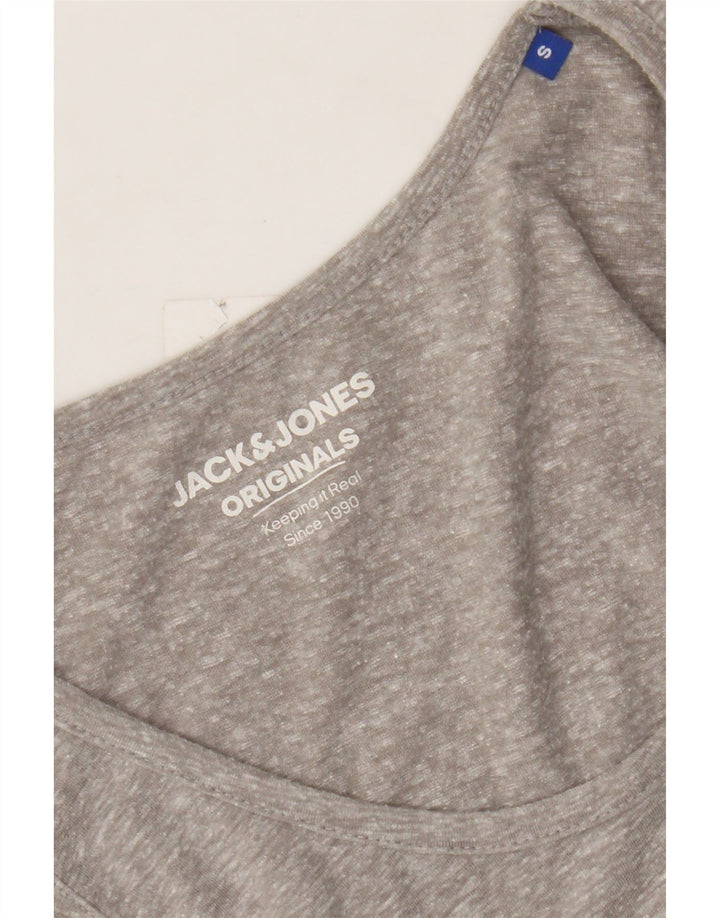 JACK & JONES Mens Vest Top Small Grey Flecked Vintage Jack & Jones and Second-Hand Jack & Jones from Messina Hembry 