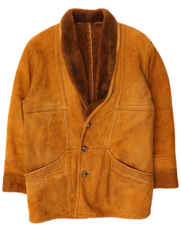 Παλτό Vintage Ανδρικό Shearling IT 46 Small Brown Shearling