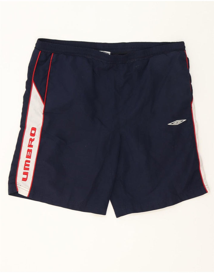 Ανδρικό γραφικό σορτς κολύμβησης UMBRO, μεσαίο μπλε ναυτικό, πολυεστέρας