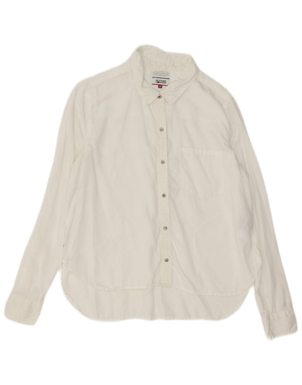 Tommy Hilfiger γυναικείο πουκάμισο UK 14 Medium White Lyocell