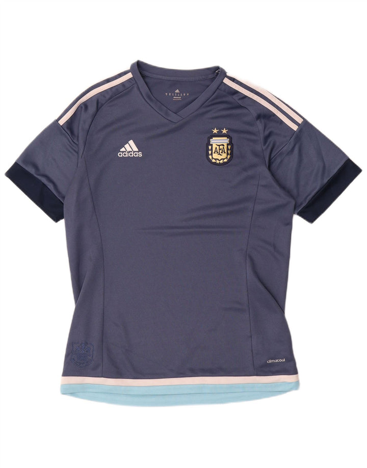 Ανδρικό T-Shirt Climalite Adidas Top Medium Navy Blue Colorblock Πολυεστέρας