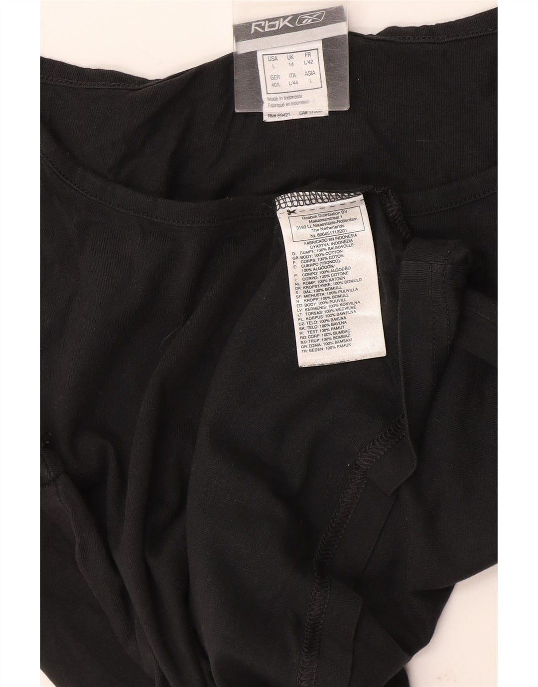 Reebok Γυναικείο T-Shirt Top UK 14 μεγάλο γκρι βαμβακερό