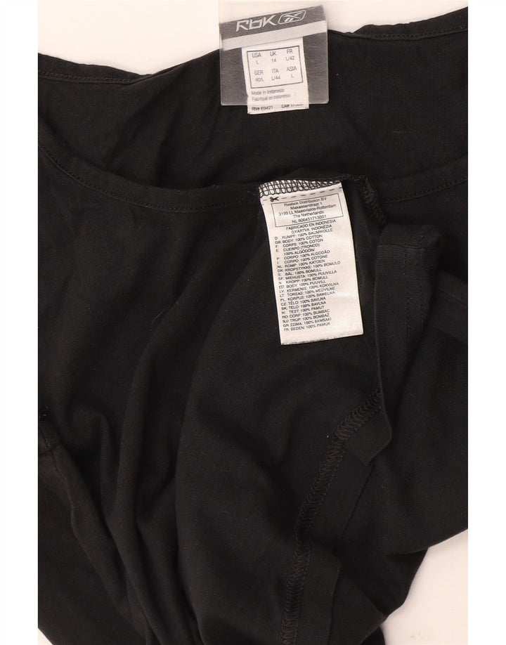Reebok Γυναικείο T-Shirt Top UK 14 μεγάλο γκρι βαμβακερό