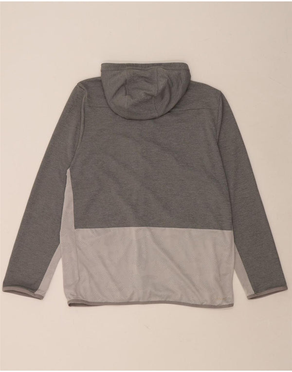 Ανδρικό πουλόβερ με κουκούλα με φερμουάρ ADIDAS XL Γκρι πολυεστέρας