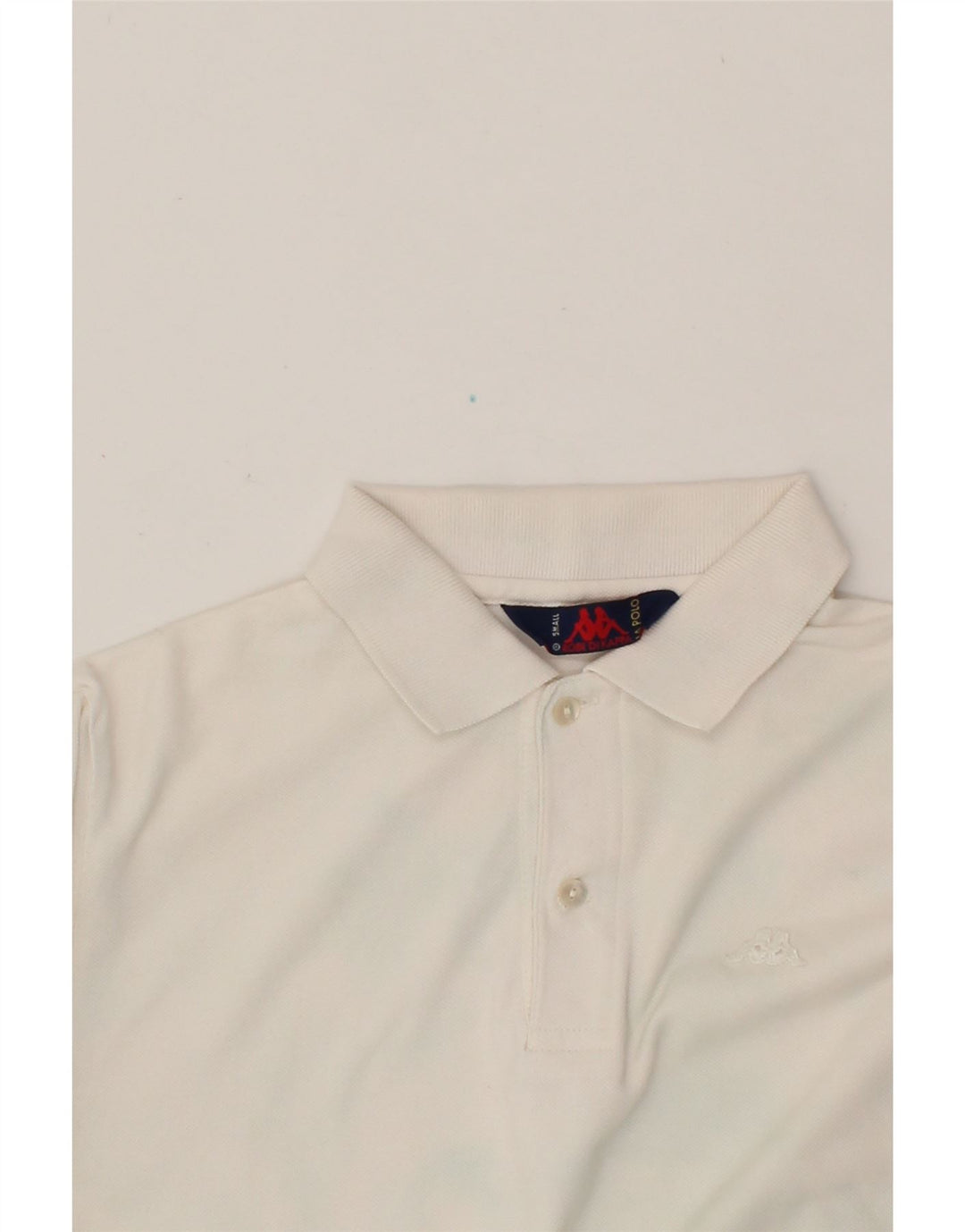 KAPPA Mens Polo Shirt Small White Cotton Vintage Kappa and Second-Hand Kappa from Messina Hembry 