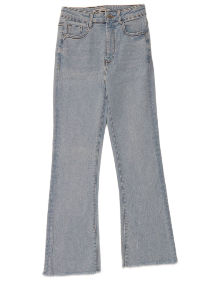 Zara Γυναικείο Jeans Flared EU 34 2XS W24 L27 Blue