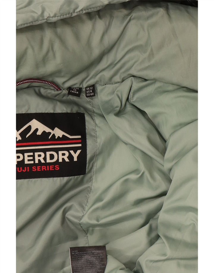 Superdry γυναικείο μπουφάν με κουκούλα με επένδυση UK 12 Μεσαίου πράσινου πολυεστέρα