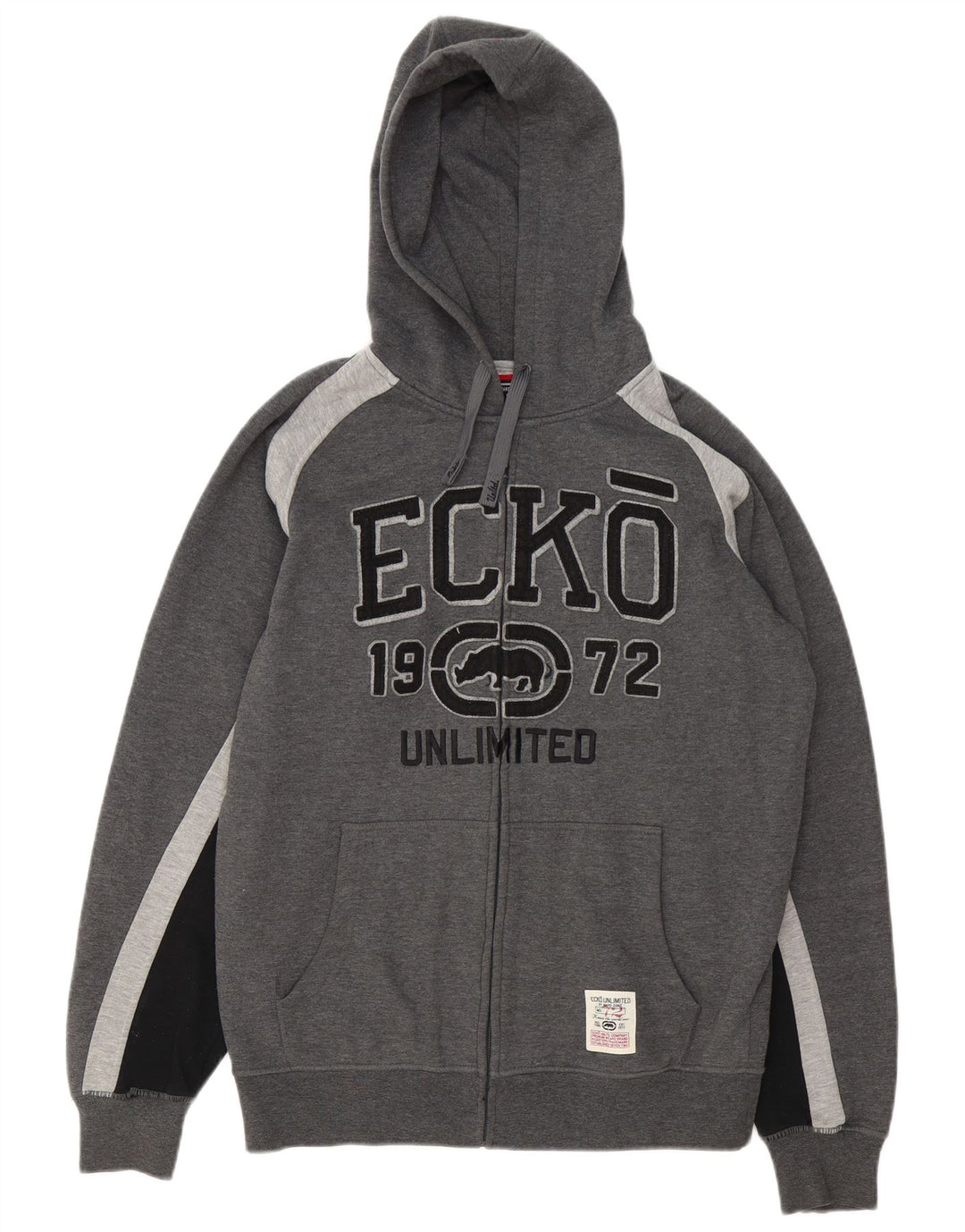 Ανδρικό πουλόβερ με κουκούλα με φερμουάρ Ecko Unltd Μεσαίο γκρι πολυεστέρα