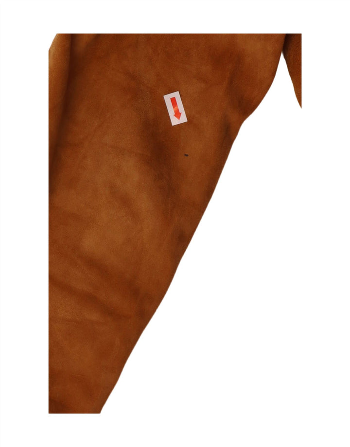 Vintage γυναικείο σουέτ σακάκι με 2 κουμπιά UK 8 Small Beige