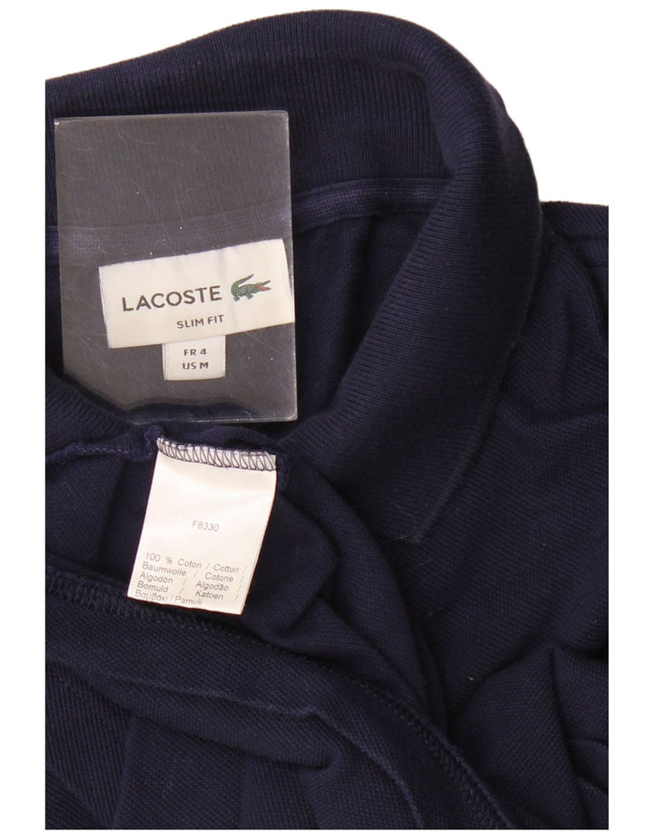 Ανδρικό μπλουζάκι πόλο Lacoste Slim Fit Μέγεθος 4 Βαμβακερό μεσαίο Navy Blue