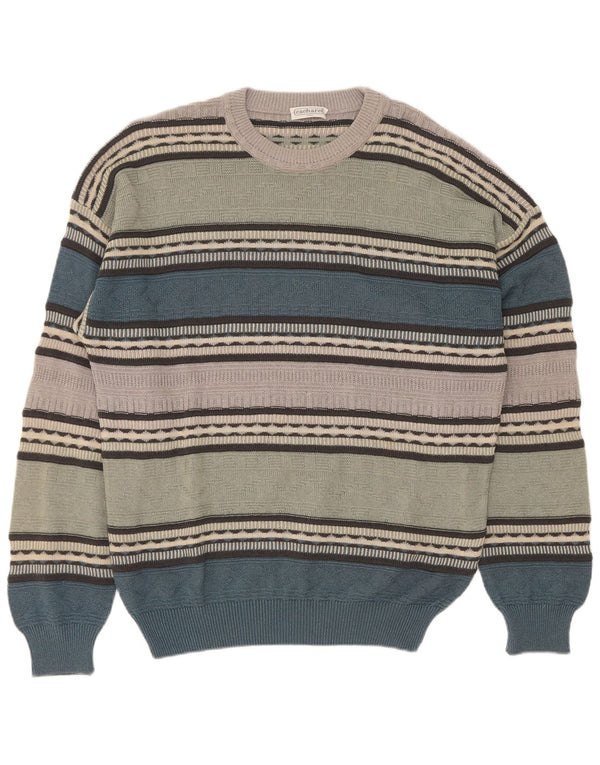 Ανδρικό πουλόβερ με λαιμόκοψη Cacharel EU 52 Large Green Colourblock