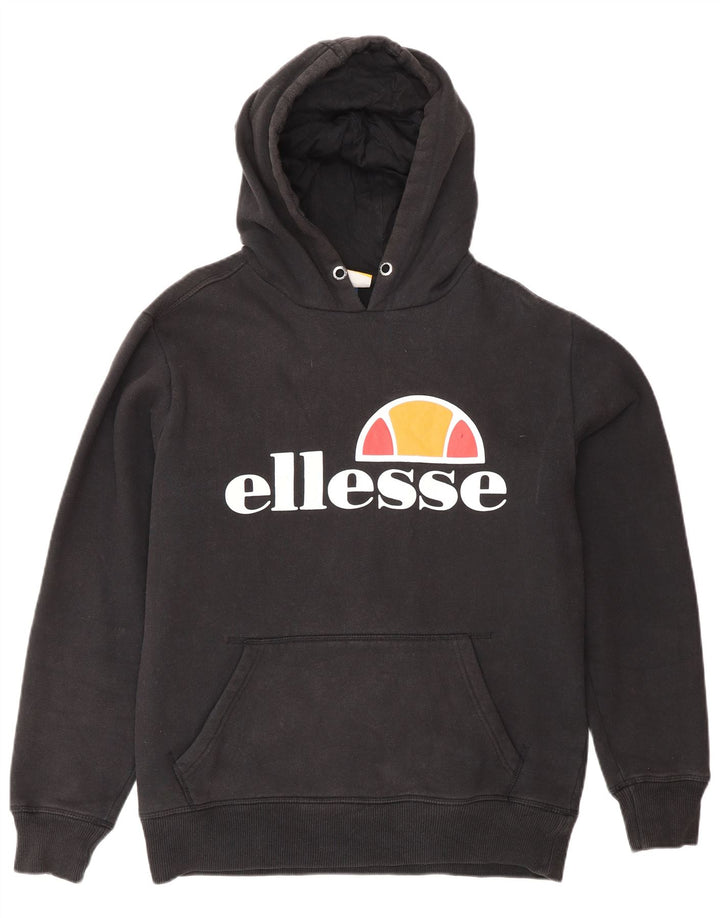 Ανδρικό γραφικό κουκούλα ELLESSE, μεσαίο μαύρο βαμβακερό