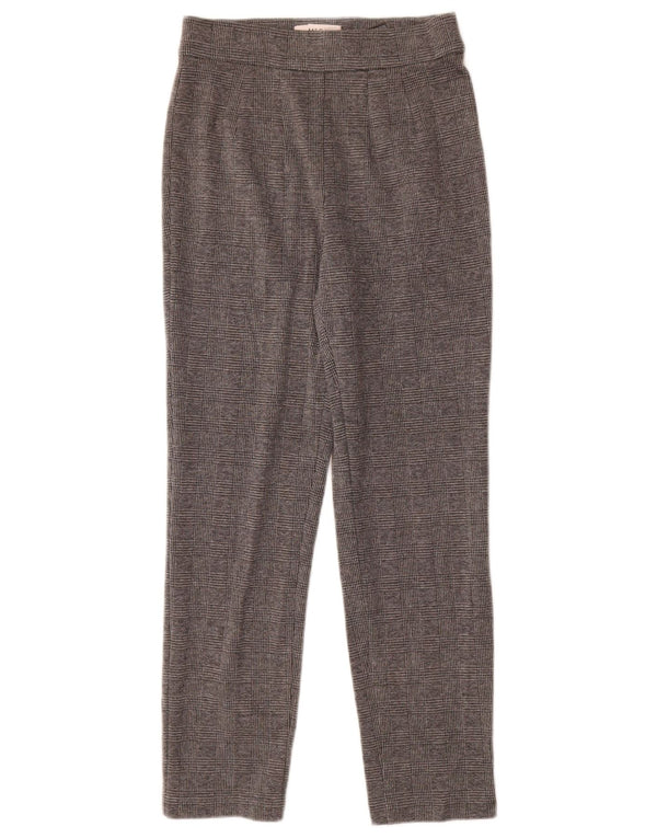 Marks & Spencer Womens Slim Casual Παντελόνι UK 8 Small W27 L26 Grey Check