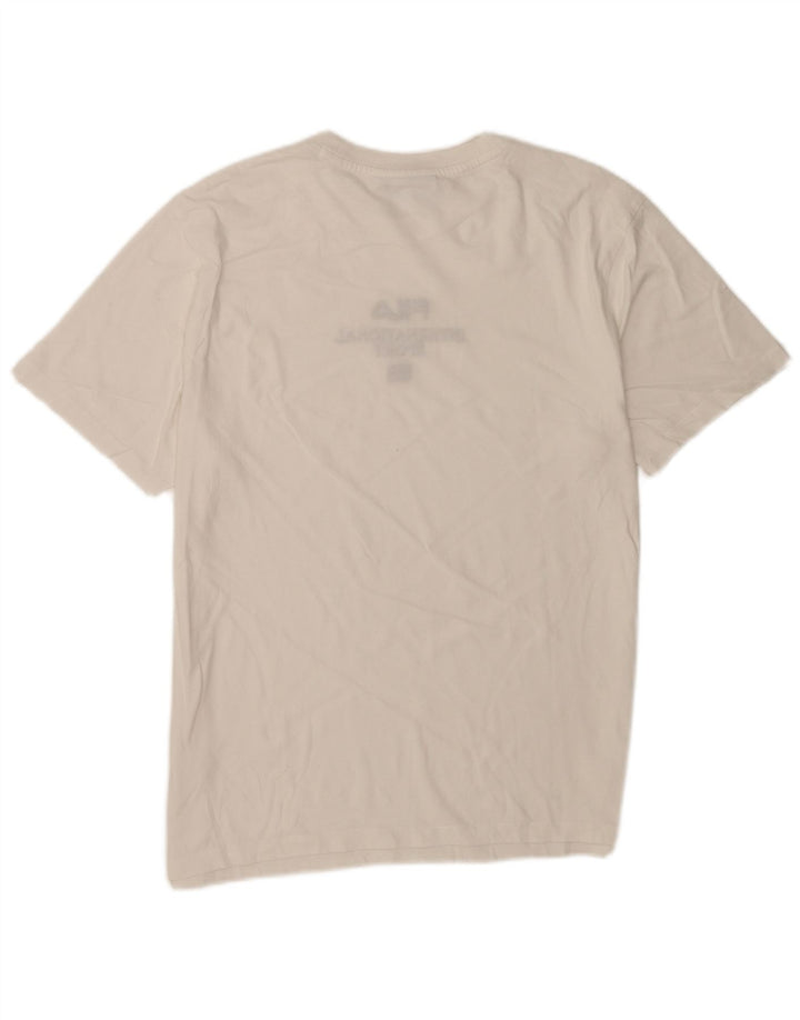 Ανδρικό γραφικό T-Shirt Fila Top Μεσαίο λευκό βαμβακερό