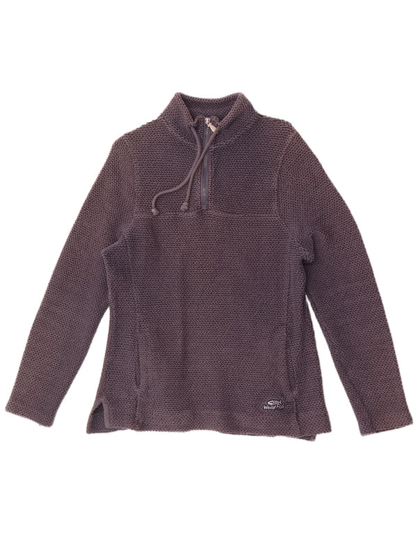 Weird Fish Γυναικεία φούτερ με φερμουάρ Jumper UK 12 Medium Navy Blue Cotton