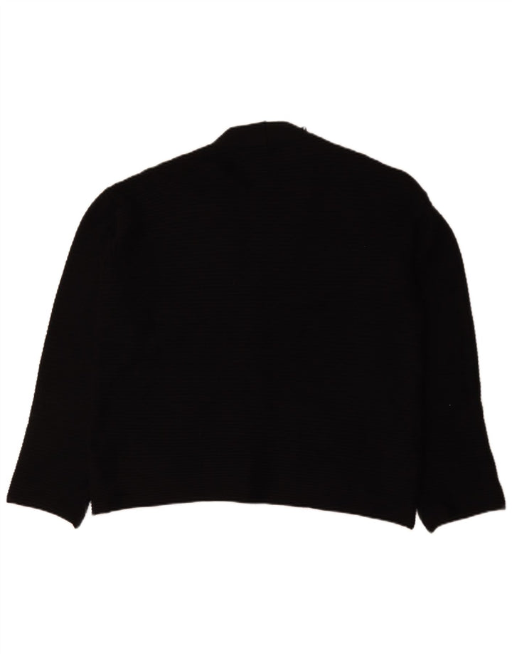 Zara Γυναικείο πουλόβερ με ζακέτα UK 10 Small Black Viscose