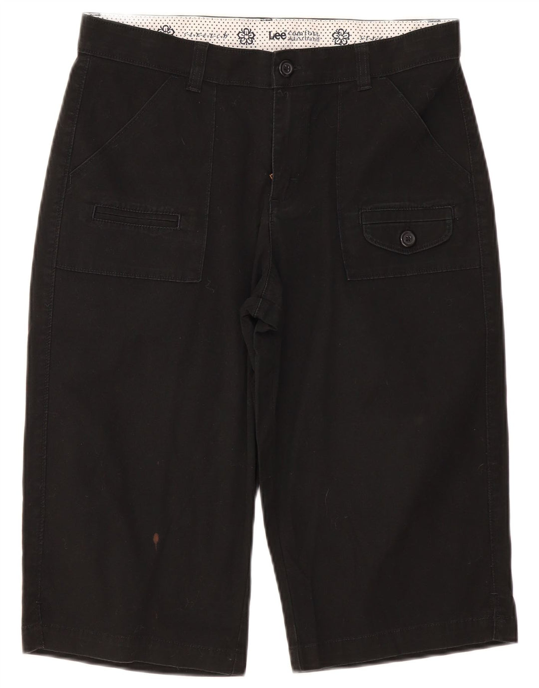 Lee Γυναικείο Σορτς Cargo US 10 μεγάλο W32 μαύρο βαμβακερό