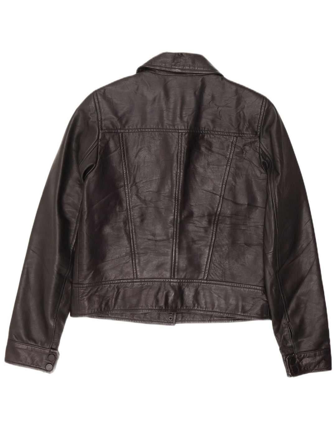 Trafaluc Γυναικείο Biker Δερμάτινο Μπουφάν UK 10 Small Black Leather