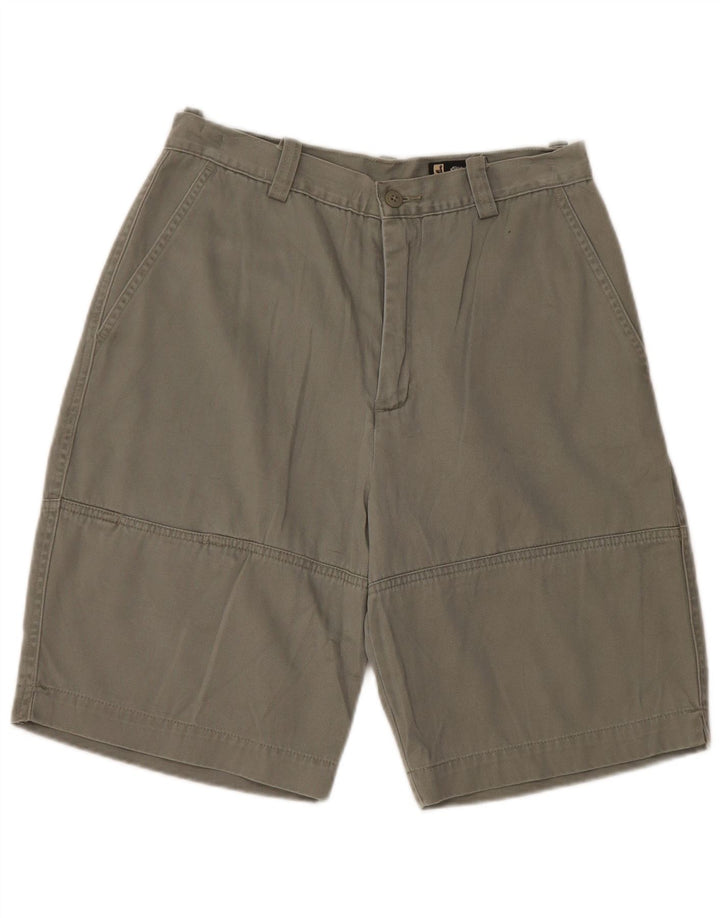 EDDIE BAUER Γυναικείο ψηλόμεσο σορτς chino US 10 μεγάλο W28 βαμβακερό χακί