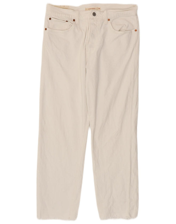 Γυναικείο τζιν LEVI'S Wedgie Straight W30 L26 Λευκό βαμβακερό