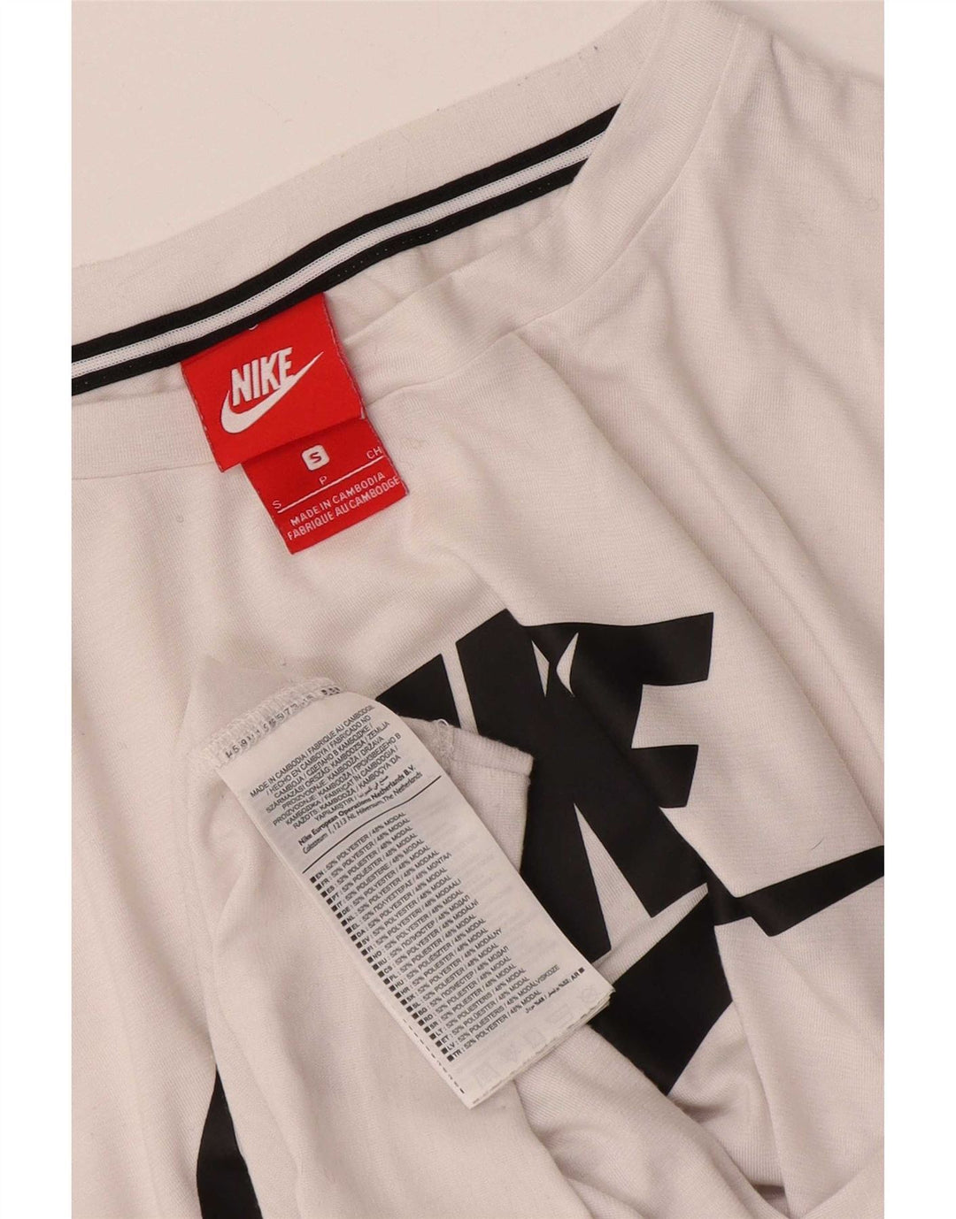 Γυναικείο γραφικό μπλουζάκι Nike Top UK 10 Small White Polyester