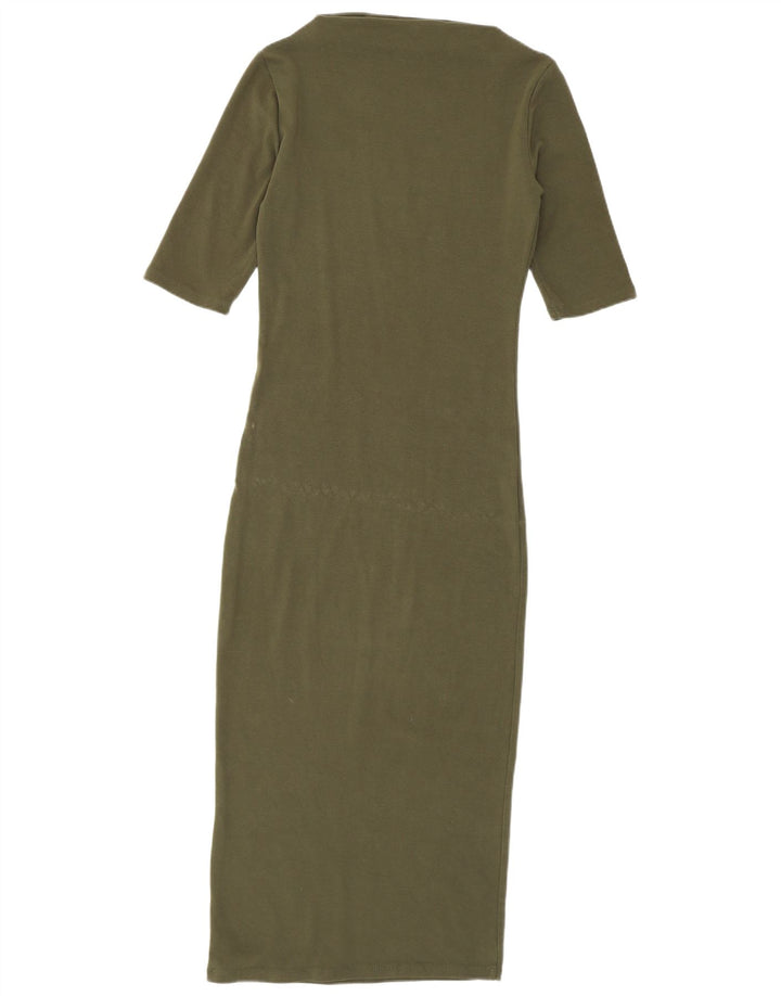 Zara Γυναικείο Maxi Φόρεμα UK 8 Small Khaki
