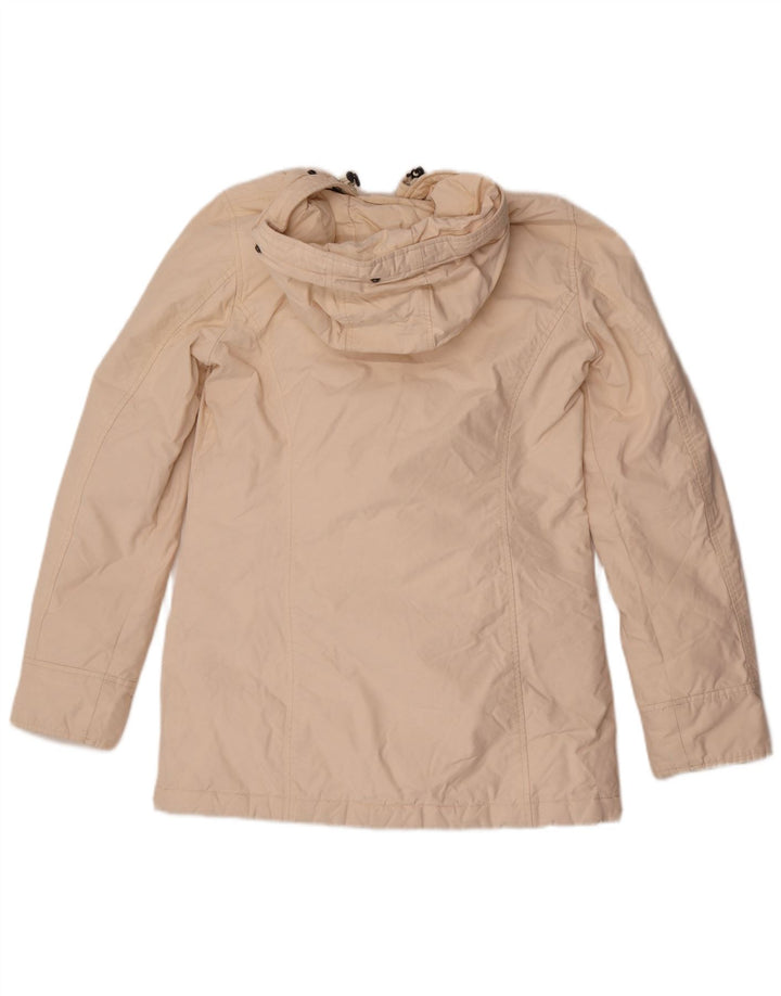 Woolrich Γυναικείο μπουφάν με κουκούλα UK 10 Small Off White βαμβακερό