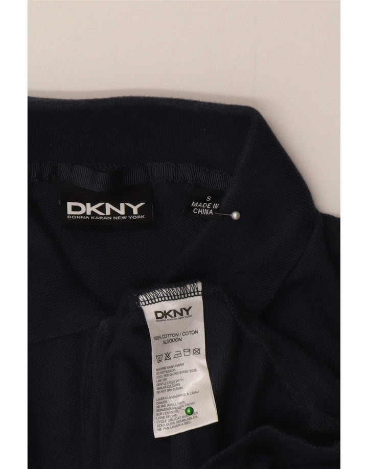 Ανδρικό γραφικό μπλουζάκι πόλο Dkny Μικρό μπλε ναυτικό βαμβακερό
