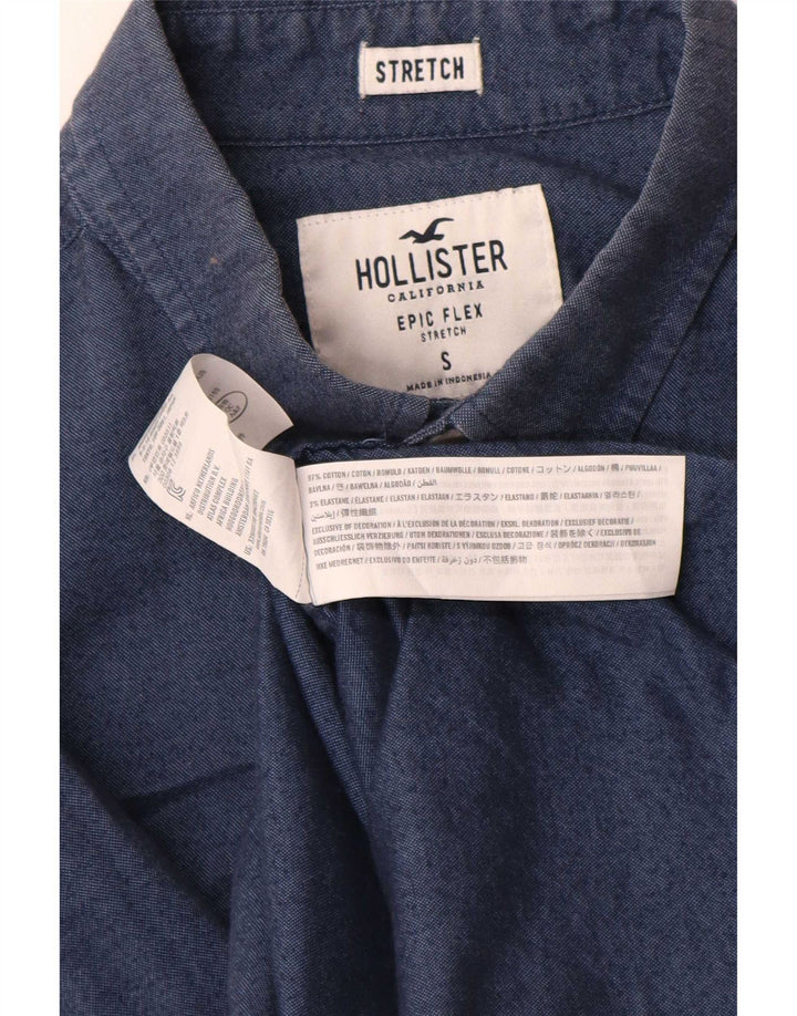 Ανδρικό πουκάμισο Hollister Μικρό Βαμβακερό Navy Blue