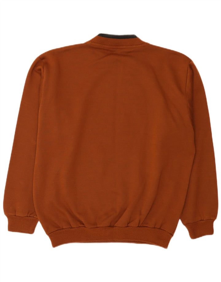 Vintage ανδρικό γραφικό φούτερ Jumper Μεσαίο καφέ βαμβακερό
