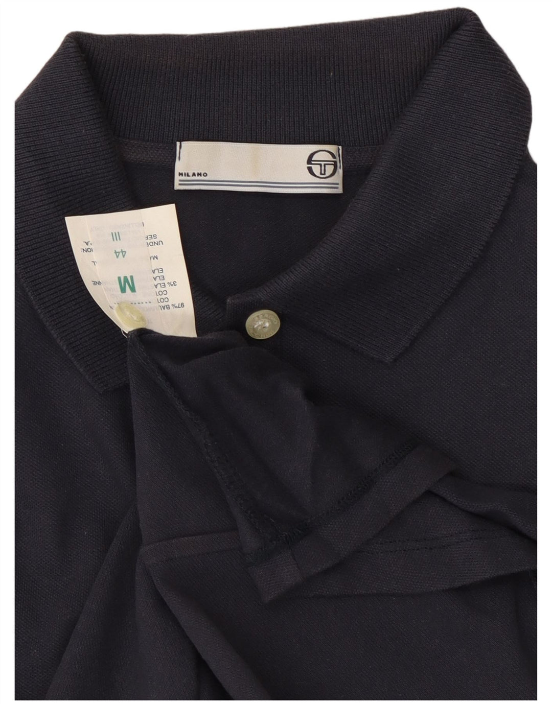 SERGIO TACCHINI Γυναικείο μπλουζάκι πόλο UK 12 μεσαίο μπλε βαμβακερό