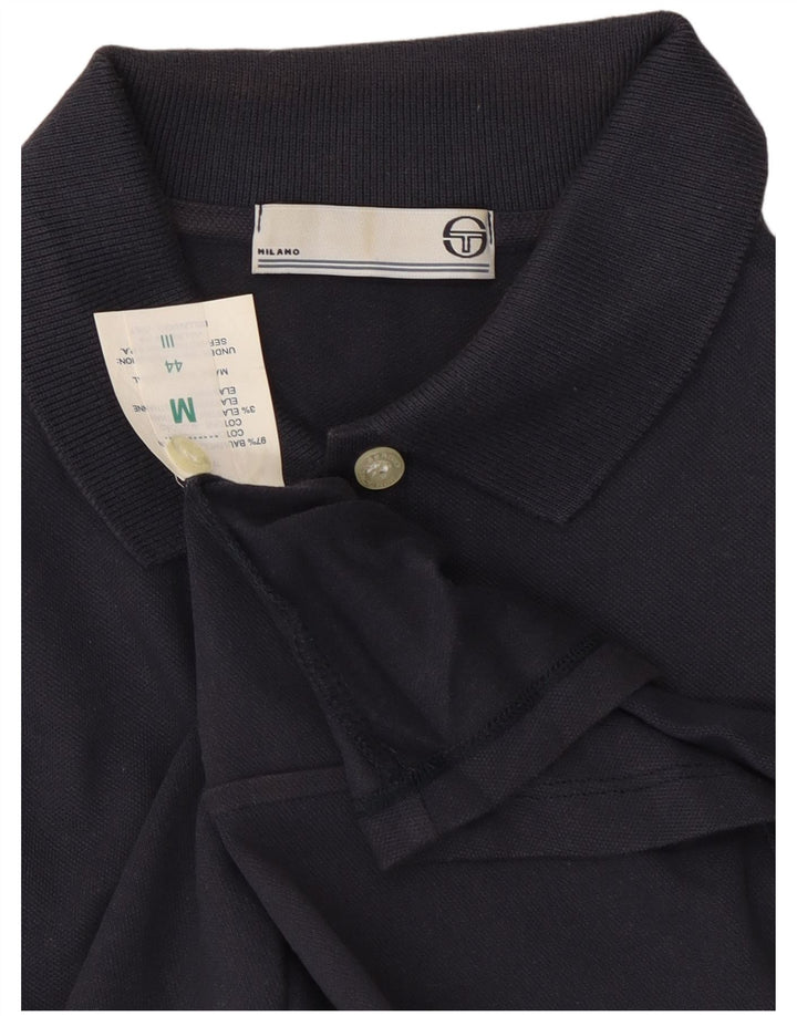 SERGIO TACCHINI Γυναικείο μπλουζάκι πόλο UK 12 μεσαίο μπλε βαμβακερό