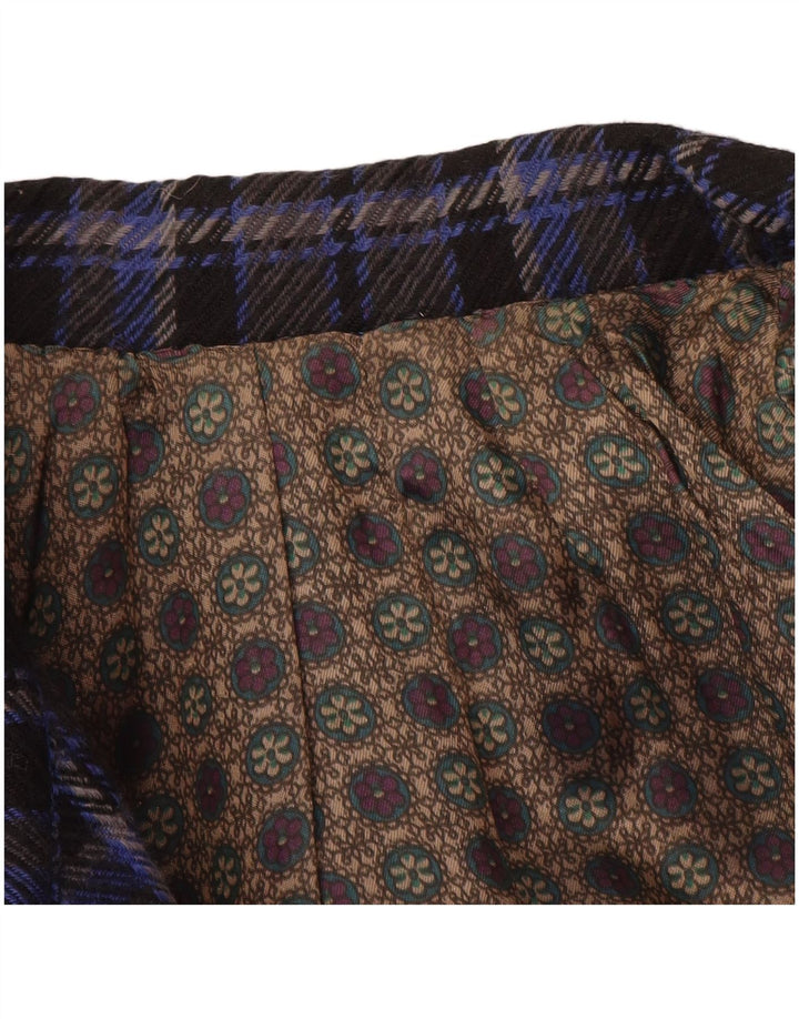 VINTAGE Γυναικείο Μπουφάν Μπλέιζερ με 3 Κουμπιά UK 18 XL Μπλε Check