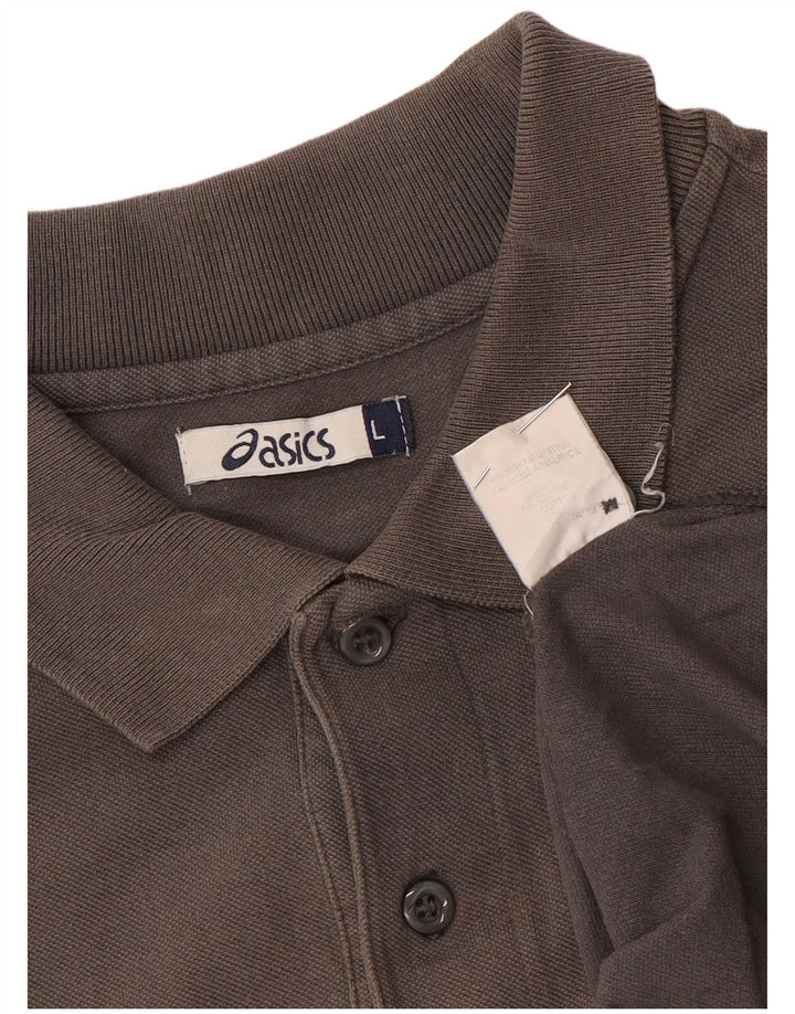 Ανδρικό πουκάμισο πόλο Asics μεγάλο γκρι βαμβακερό