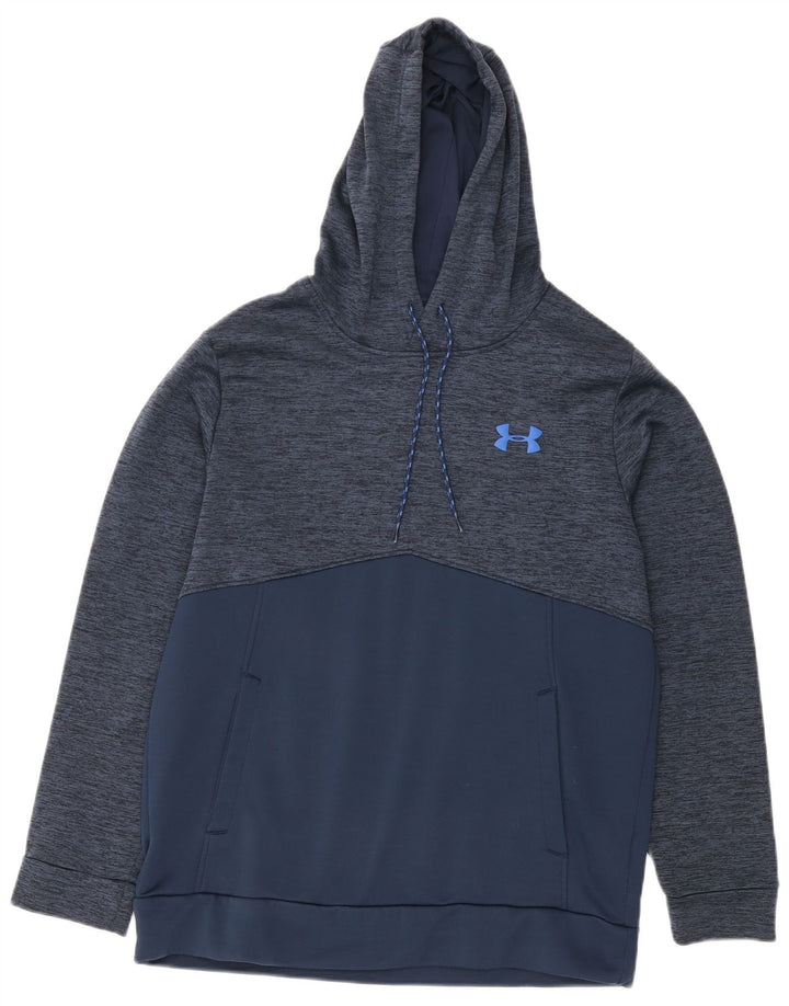 Under Armour Ανδρικό Cold Gear Hoodie Jumper Medium Navy Blue Flecked