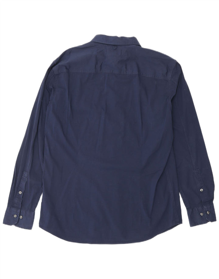 TOMMY HILFIGER Ανδρικό πουκάμισο Slim Fit XL Navy Blue Cotton