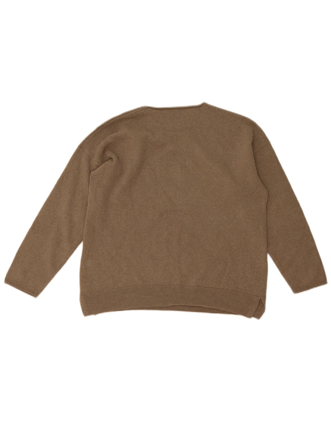 Massimo Dutti Γυναικείο πουλόβερ με λαιμόκαυστο UK 14 μεσαίο γκρι μαλλί