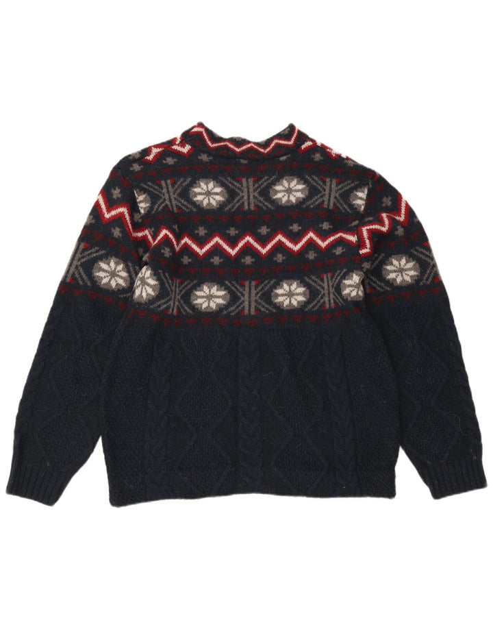 Ανδρικό πουλόβερ Invicta Crew Neck Jumper Medium Navy Blue Fair Isle