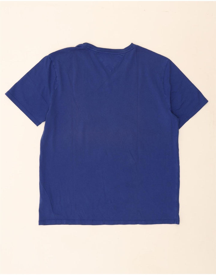 TOMMY HILFIGER Mens T-Shirt Top Large Blue Cotton Vintage Tommy Hilfiger and Second-Hand Tommy Hilfiger from Messina Hembry 
