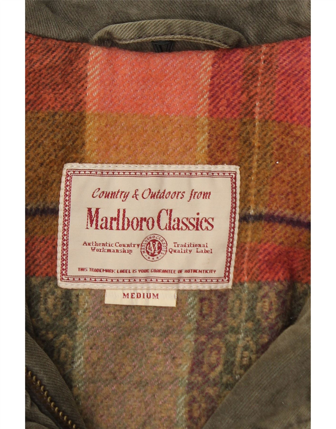 Γυναικείο παλτό αντιανεμικό Marlboro Classics UK 12 Μεσαίο πράσινο βαμβακερό