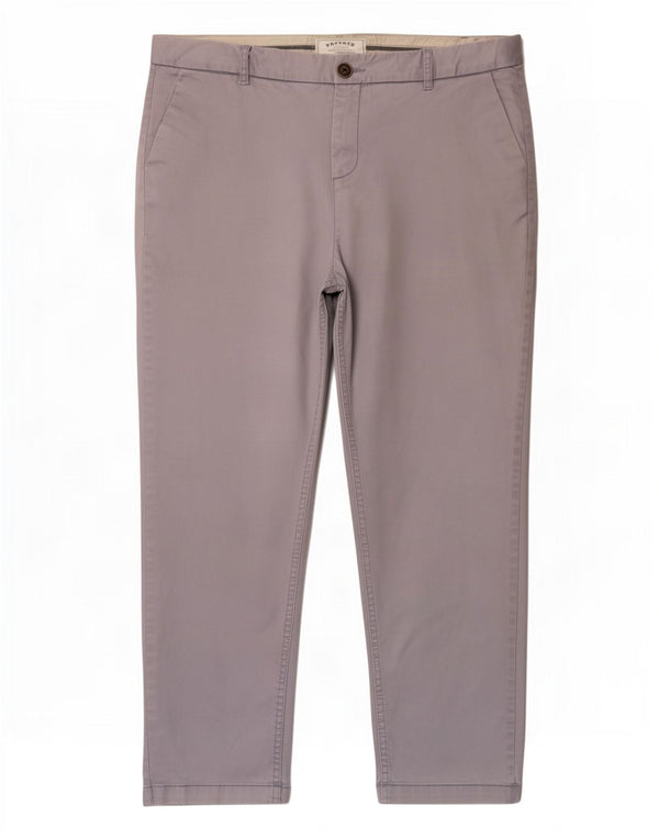 Fat Face Γυναικείο Cropped Παντελόνι UK 16 Large W34 L25 Grey Cotton