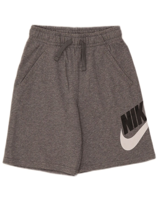 Γραφικό αθλητικό σορτς Nike Boys Standard Fit 12-13 ετών, μεγάλο γκρι βαμβακερό