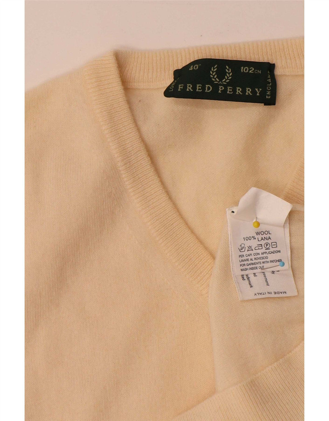 Fred Perry ανδρικό γιλέκο Tank Top Μικρό μπεζ μαλλί