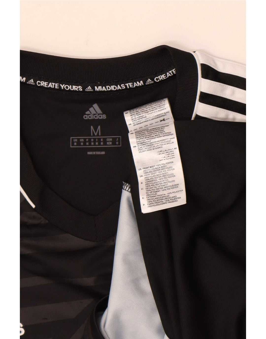 Ανδρικό γραφικό T-Shirt Adidas Top Medium μαύρο γεωμετρικό πολυεστέρα