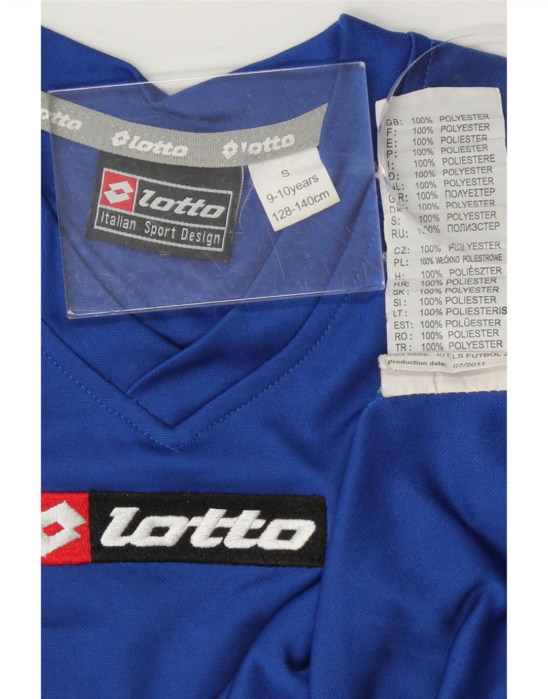 LOTTO Boys Top Long Sleeve 9-10 Years Small  Blue Polyester Vintage Lotto and Second-Hand Lotto from Messina Hembry 