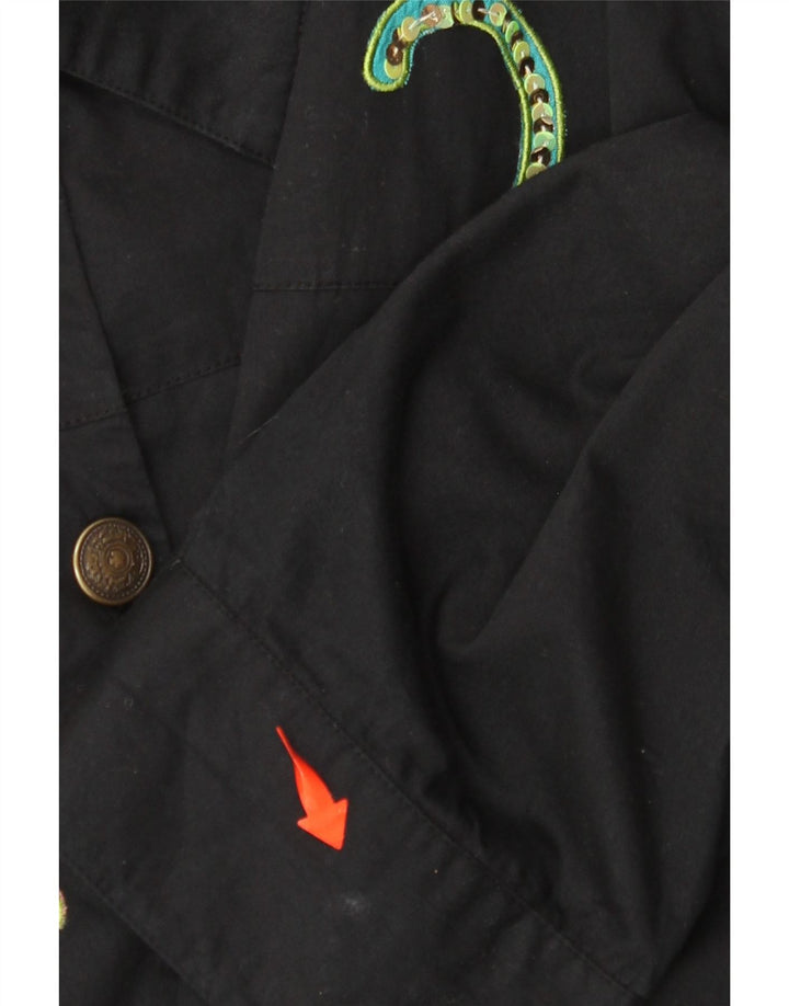 INDIGO MOON Γυναικείο υπερμεγέθη μπουφάν UK 22 3XL Black Butterfly