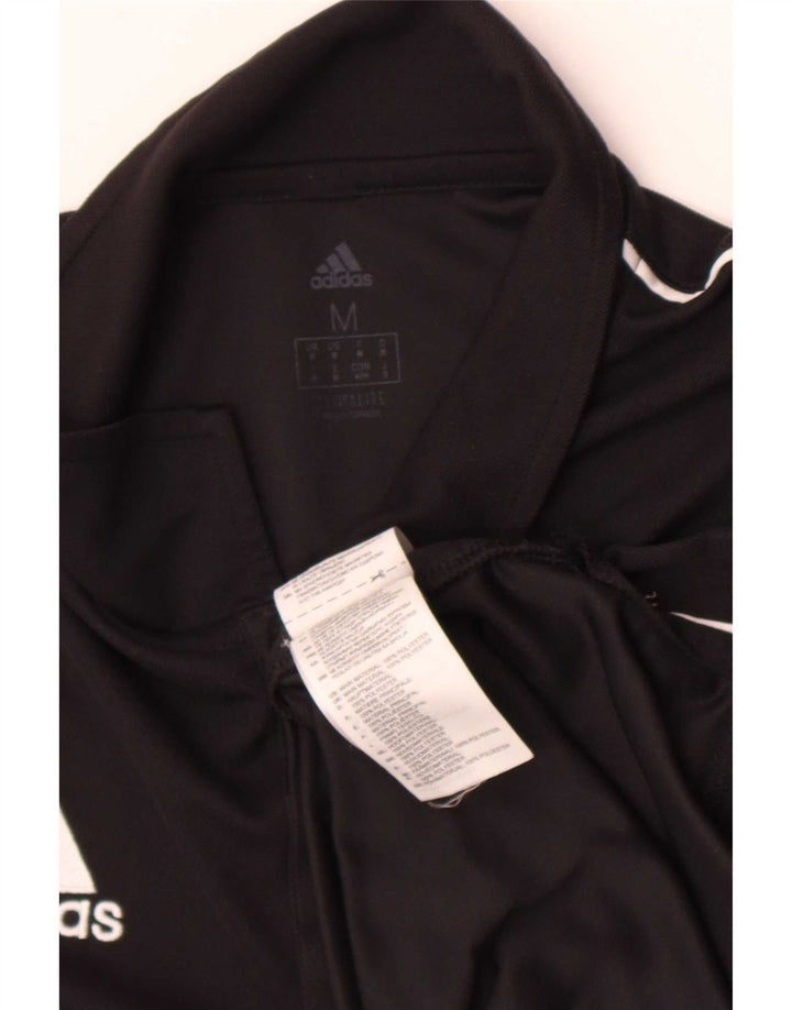 Ανδρικό πουκάμισο Adidas Climalite Polo Medium μαύρο πολυεστέρα