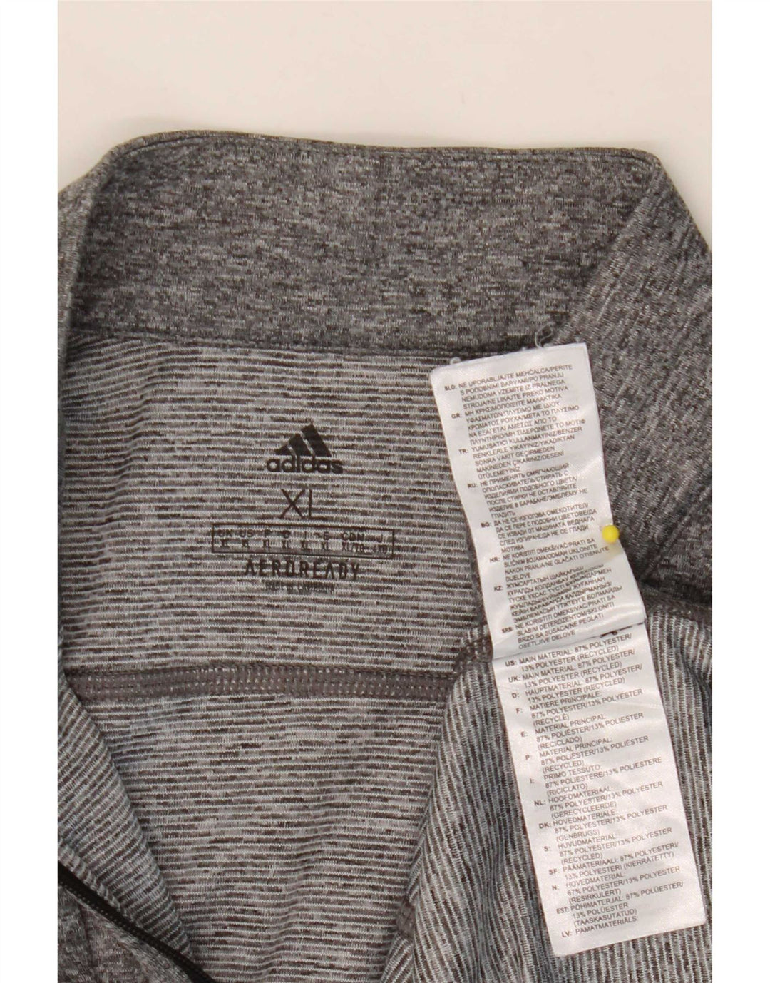 Adidas ανδρική φόρμα πουλόβερ με φερμουάρ Aeroready Top XL με γκρι φλιτζάνια