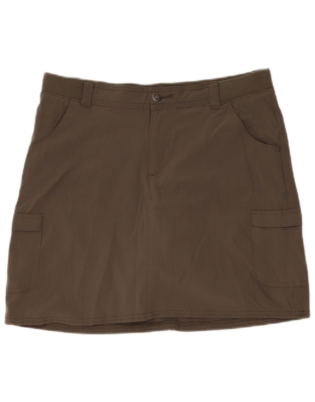Lee Womens Relaxed Fit Skort US 10 Large Khaki Polyester