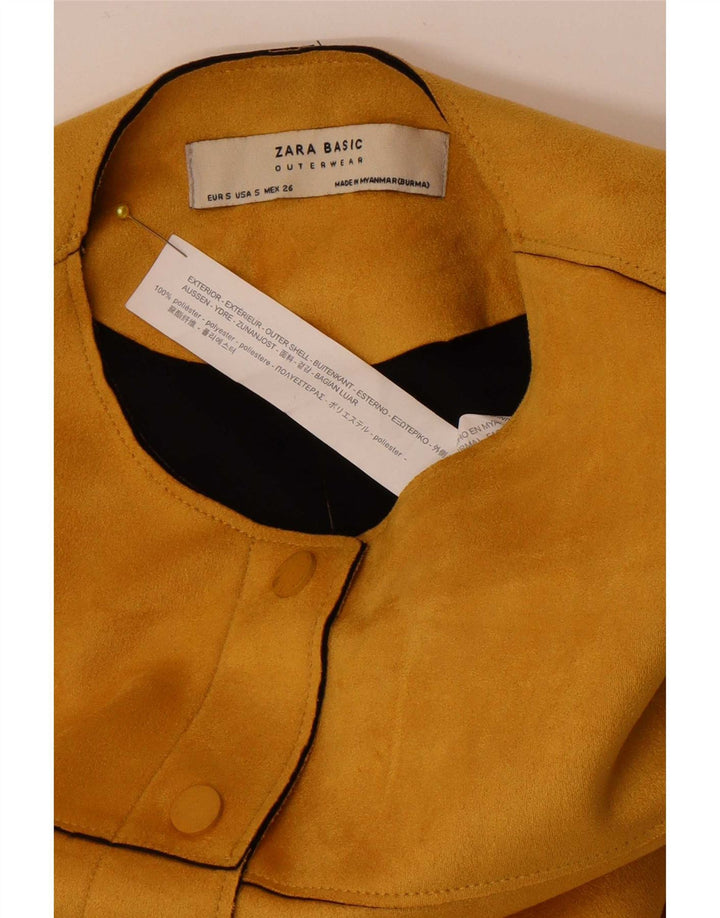 Zara Γυναικείο μπουφάν Bolero UK 10 Small Yellow Polyester